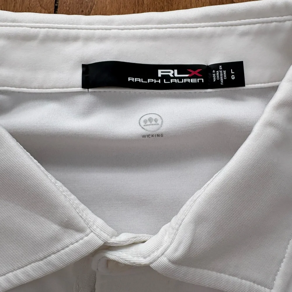 Ralph Lauren RLX Men's White Polo with Subtle Logo